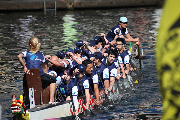 Blackwattle Bay Dragon Boat Club has successfully trained corporate dragon boat teams